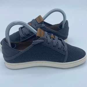 Olukai Pehuea Li Pavement Grey Blue Comfort Sneakers